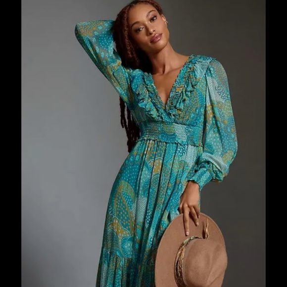 Anthropology odetta dress xs - Picture 1 of 5